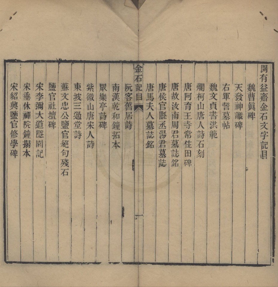 _开有益斋金石文字记一卷__