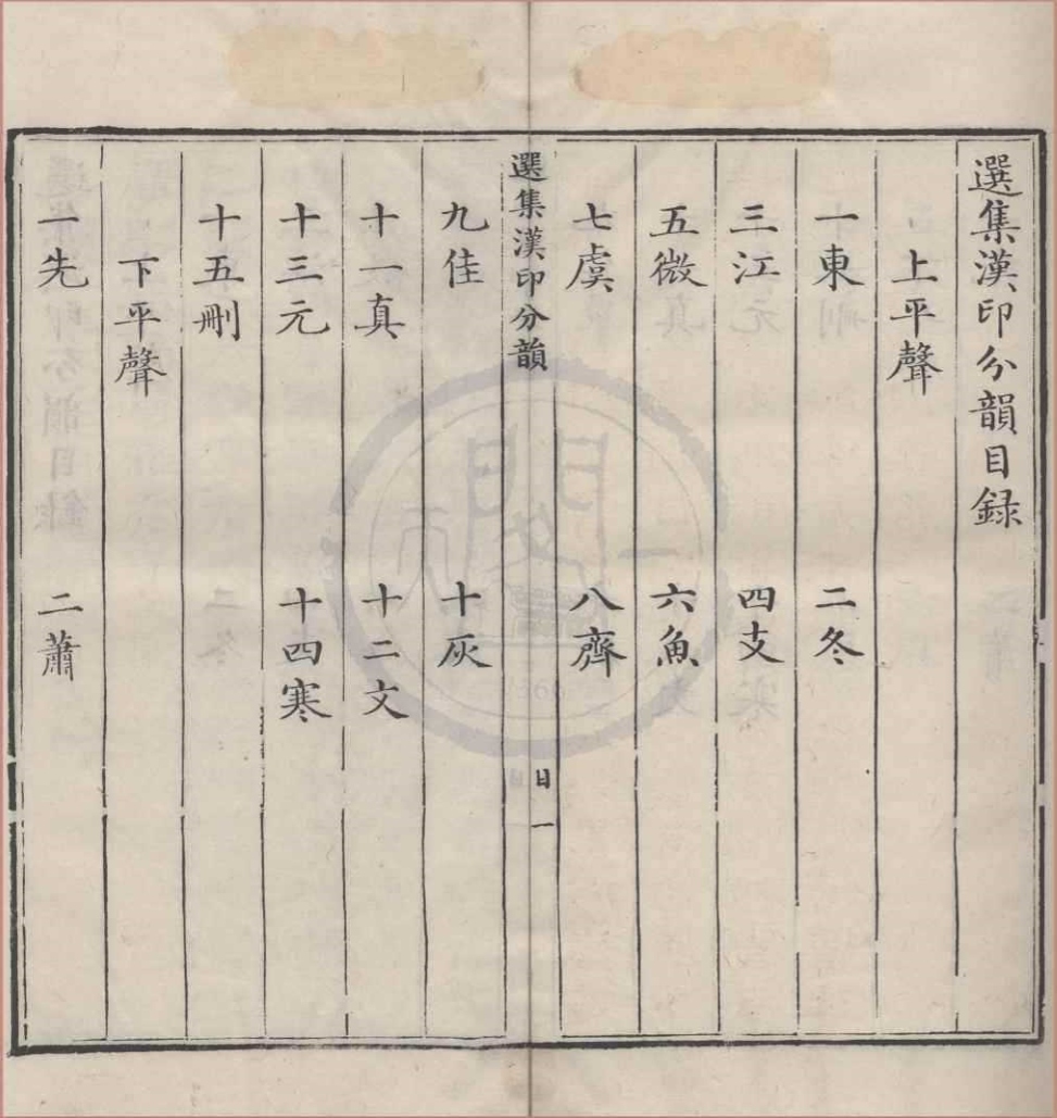 _选集汉印分韵二卷__
