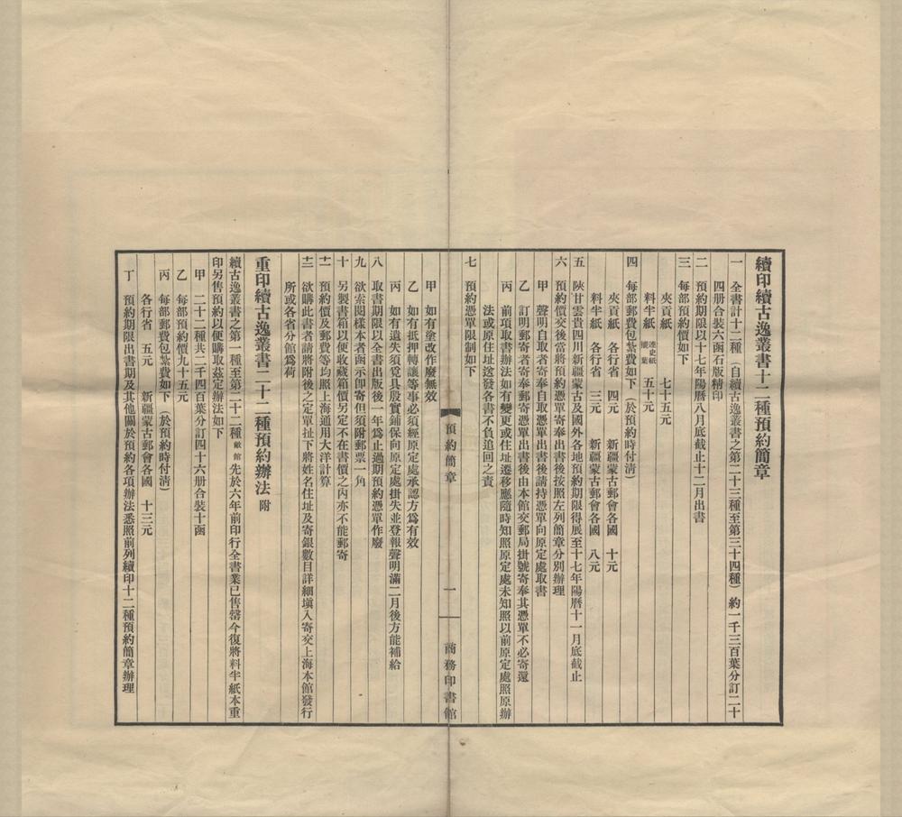 _续印续古逸丛书样本一卷__