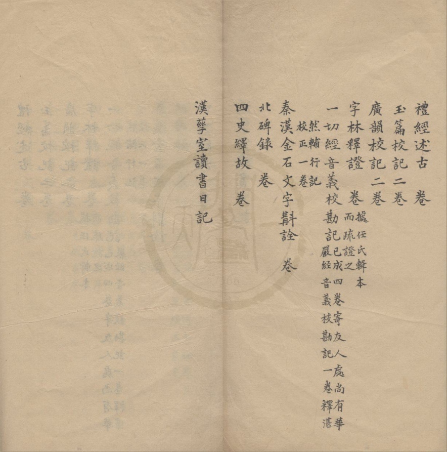 _汉孳室着书目一卷__