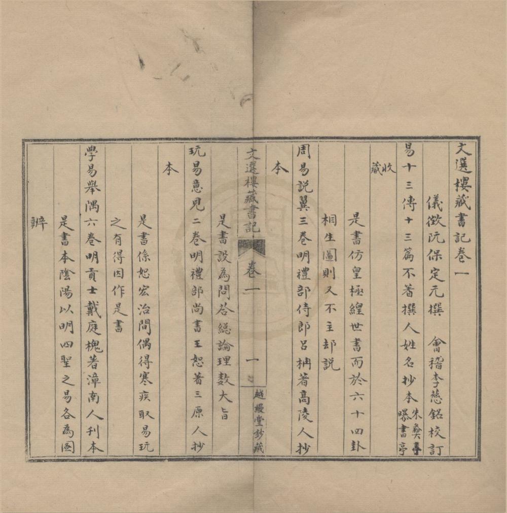 _文选楼藏书记六卷__
