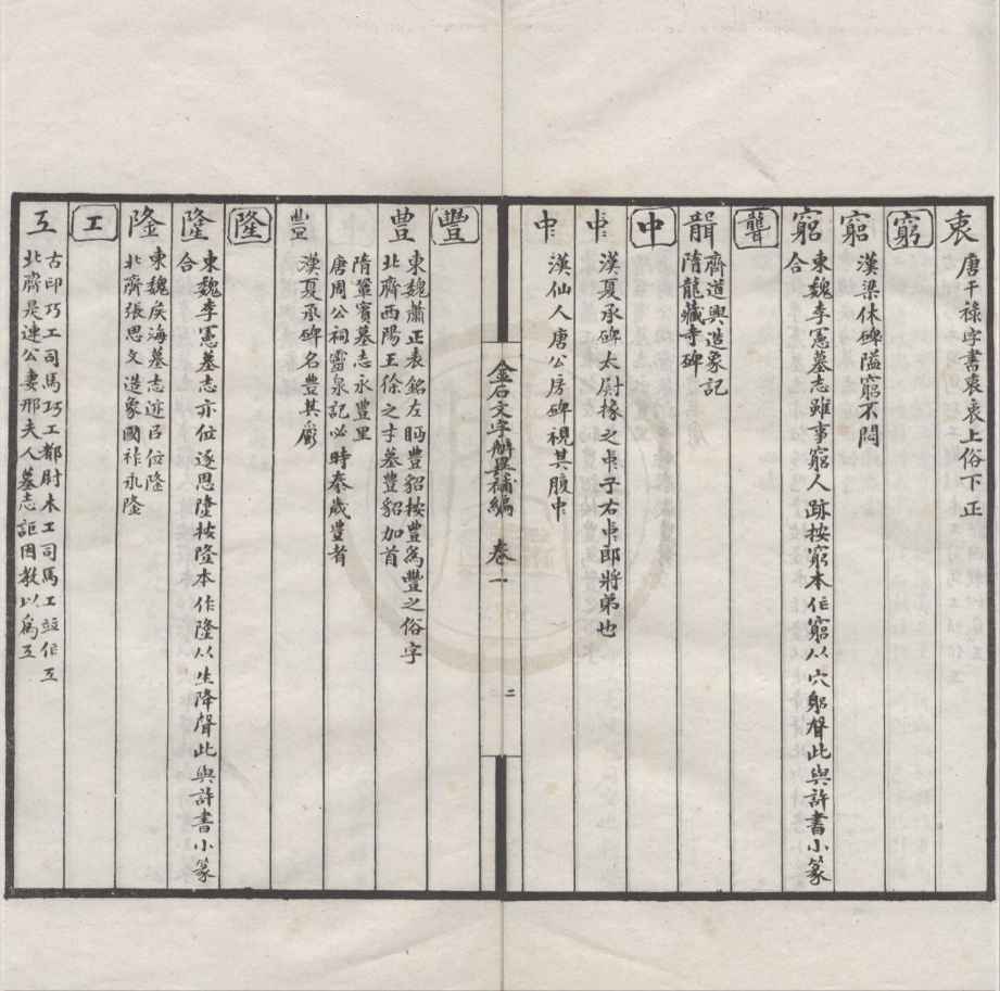 _金石文字辨异补编五卷__