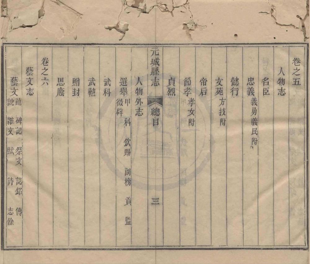 _(同治)续修元城县志六卷首一卷__