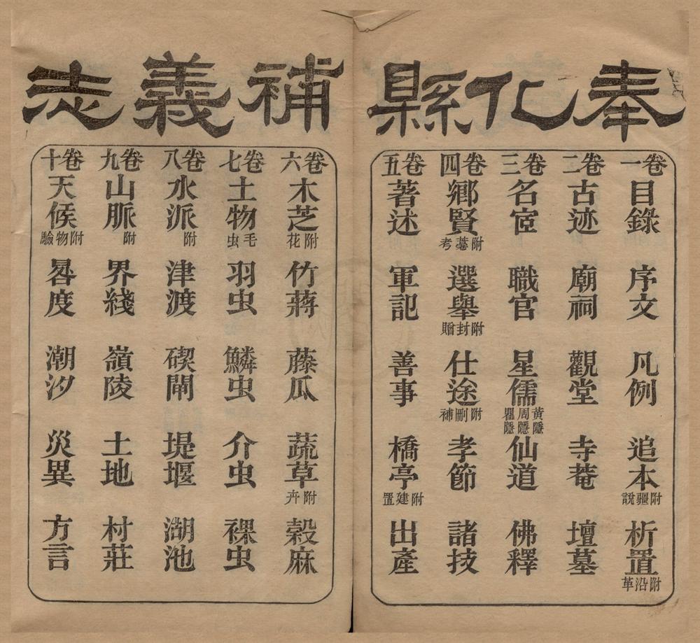 _(民国)奉化县补义志十卷__