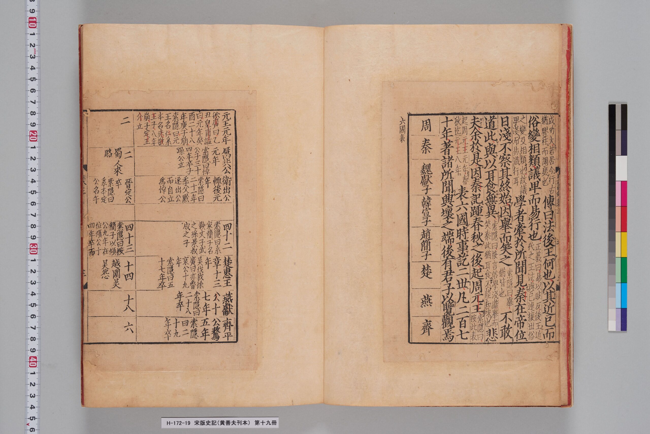 宋版史記（黄善夫刊本）_第十九冊_巻十五-