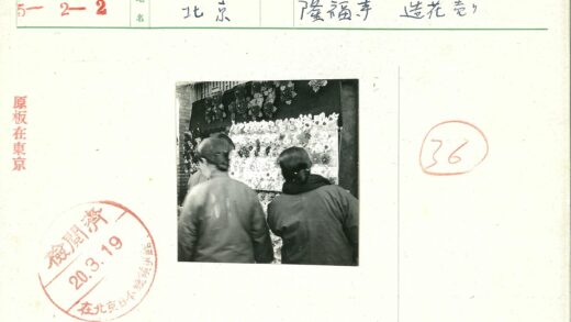 三人赏花架前花卉.jpg