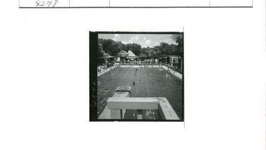 夏日公共泳池人群与森林景观.jpg