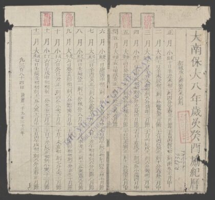 大南保大八年岁次癸酉协纪历 1.jpg