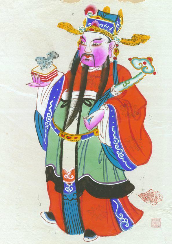 持印门神