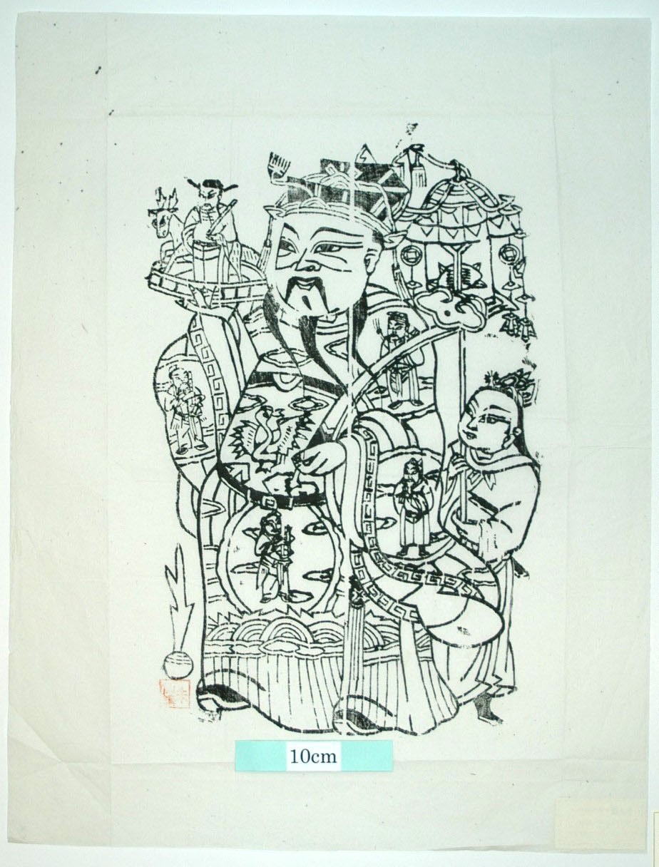 _朱仙鎮_加官晋禄_衣服, 花, 宝珠, 金銭, 提灯, 雲, 鶴, 天官, 八仙, 呂洞賓, 韓湘子, 藍采和, 曹国舅, 如意笊, 彩灯, 禄星, 鹿