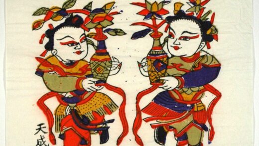 朱仙鎮 抱花瓶 子 牡丹 蓮花 花瓶.jpg