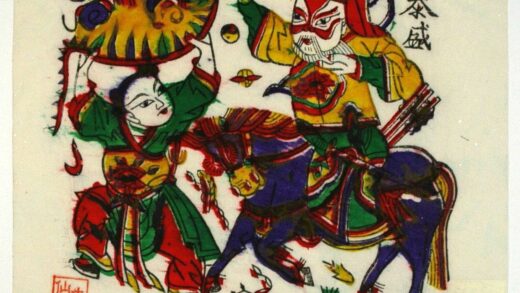 朱仙鎮 挙虎 芭蕉葉 花 装束 弓 矢 角杯 虎 晋王 太極図 李存孝 安敬思 李克用 残唐五代史演義伝.jpg