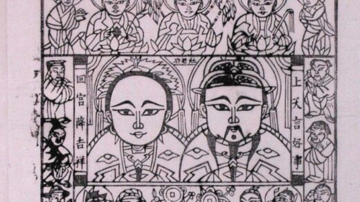 朱仙鎮 竈神図 蓮花 犬 武門神.jpg