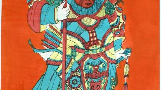 桃花塢 関羽 如意 衣服 花 装束 弓 矢 万字 財神 関羽 青龍刀 関雲長 旗.jpg