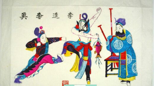 楊家埠 李逵奪魚 衣服 柳 万字 魚 水滸伝 李逵 張順 宋江 櫂 李逵奪魚.jpg