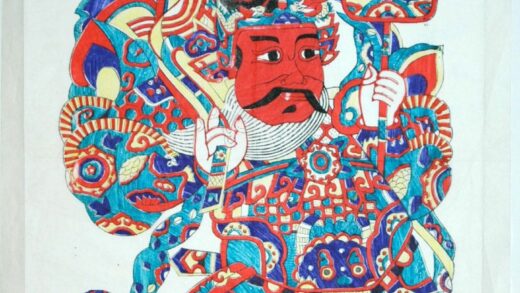 楊家埠 神荼鬱壘 如意 牡丹 衣服 鳳凰 武門神 装束 龍 靴 宝珠 瑞雲 雲 陰陽板 儀仗 鬱壘 月.jpg
