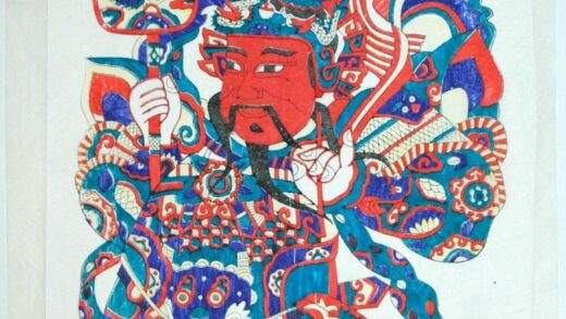 楊家埠 神荼鬱壘 芭蕉葉 如意 牡丹 鳳凰 武門神 装束 龍 靴 宝珠 瑞雲 儀仗 神荼 日.jpg