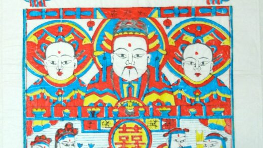 楊家埠 竈君府、増喜竈王 蝶 衣服 花 笙 龍 宝珠 笏 麒麟 笛 竈神 三頭竈 囍 麒麟送子.jpg