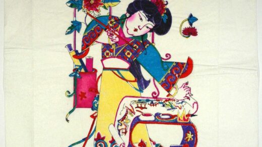 楊家埠 紅楼夢十二金釵、賈惜春 髪飾り 牡丹 筆 書画 軸 藕香榭 曲闌 絵 賈惜春.jpg