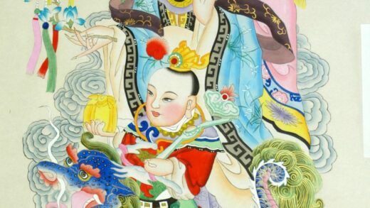 楊柳青 天仙送子 子 蝙蝠 梅花 髪飾り 如意 牡丹 衣服 菊花 木犀 美人 桂花 瑞雲 豹 麒麟 木蓮 仙女 官印 肩掛け 如意笊.jpg