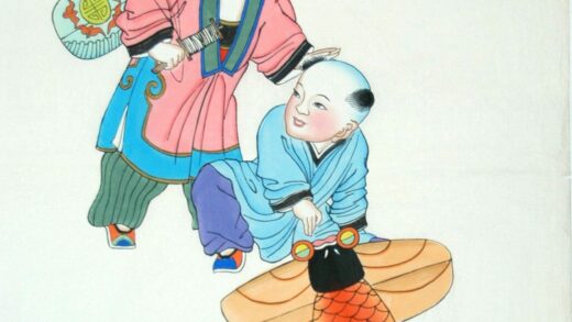 楊柳青 新年快楽 子 蝙蝠 如意 襟 金魚 出目金 凧 奴凧 蝉 万字.jpg