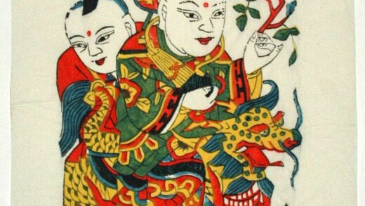 武強 麒麟送子 子 蝶 芭蕉葉 衣服 蓮花 蓮実 花 笙 金銭 槐 元宝銭 麒麟 儀仗扇.jpg