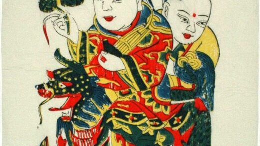 武強 麒麟送子 子 蝶 首飾り 芭蕉葉 衣服 蓮花 蓮実 花 笙 金銭 珊瑚 麒麟 儀仗扇.jpg
