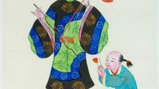 綿竹 母子同楽 子 梅花 衣服 菊花 鈴 美人 母 胡弓 纏足.jpg