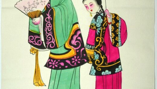 綿竹 母子閑話 子 蝶 梅花 髪飾り 牡丹 衣服 菊花 蔓 母 扇子 纏足 日傘.jpg