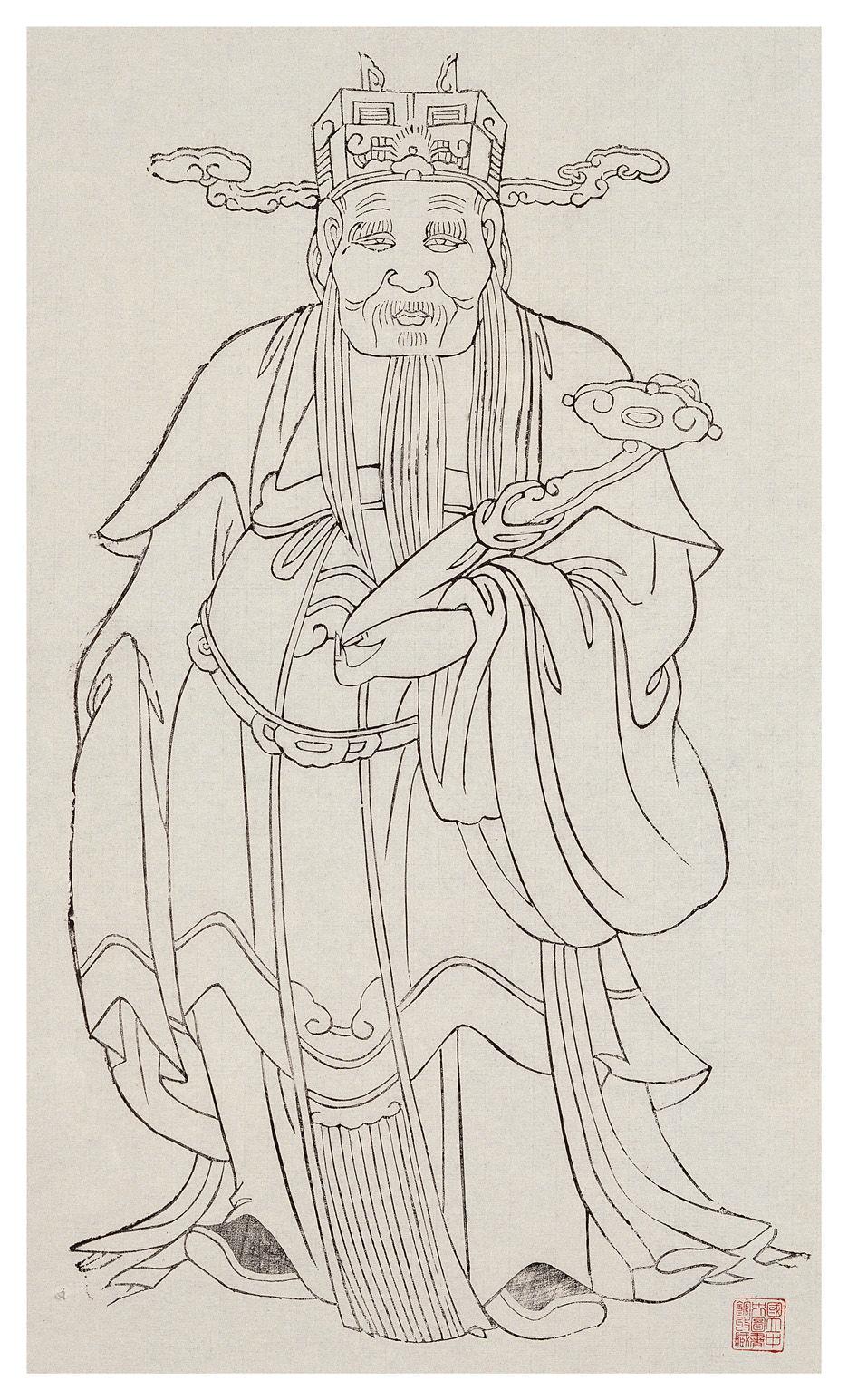 老文官门神