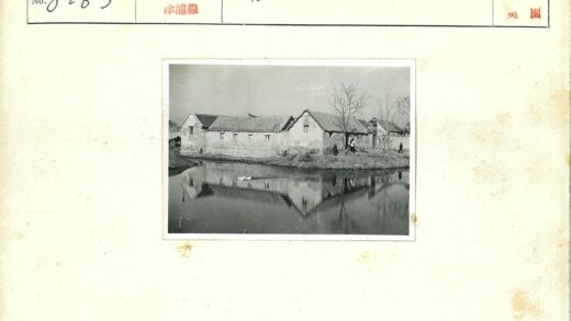 茅草屋池塘倒影鸭行人.jpg