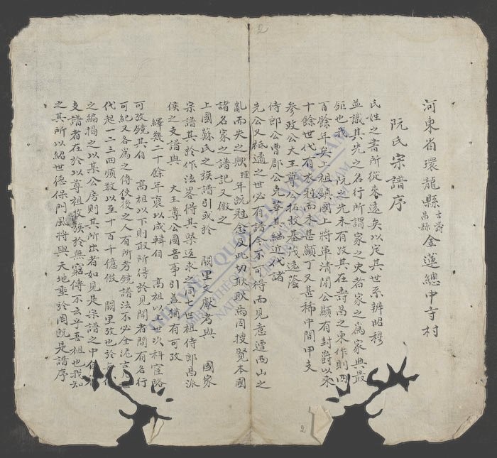 阮族家谱-