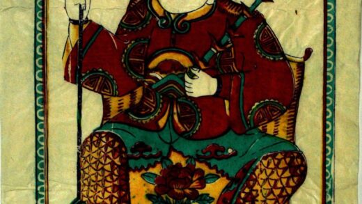 高密 門神 牡丹 万字 虎 鞭 棹戟 鎮殿将軍 門神.jpg