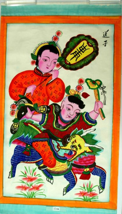 高密 麒麟送子 寿字 花 美人 冠 麒麟 如意笊 貴子 母子 送子 儀仗扇.jpg