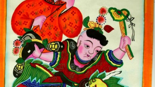 高密 麒麟送子 寿字 花 美人 冠 麒麟 如意笊 貴子 母子 送子 儀仗扇.jpg