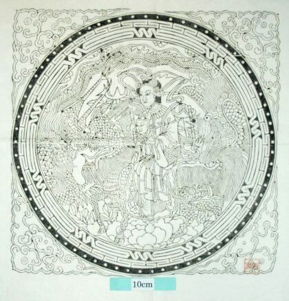 鳳翔 麒麟送子 子 牡丹 龍 麒麟 仙女 巻物.jpg