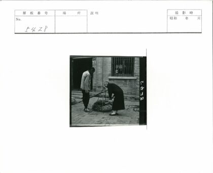 鹅卵石街道砖房前蔬菜推车互动.jpg