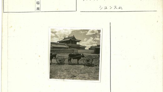 传统建筑前牛拉木车.jpg