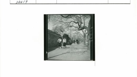 传统服饰妇女与老街景.jpg
