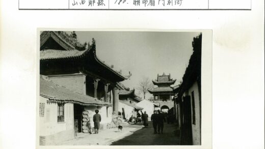 传统街道建筑与自行车和狗.jpg