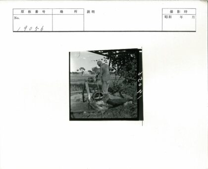 农村男子手动泵水灌溉农田.jpg