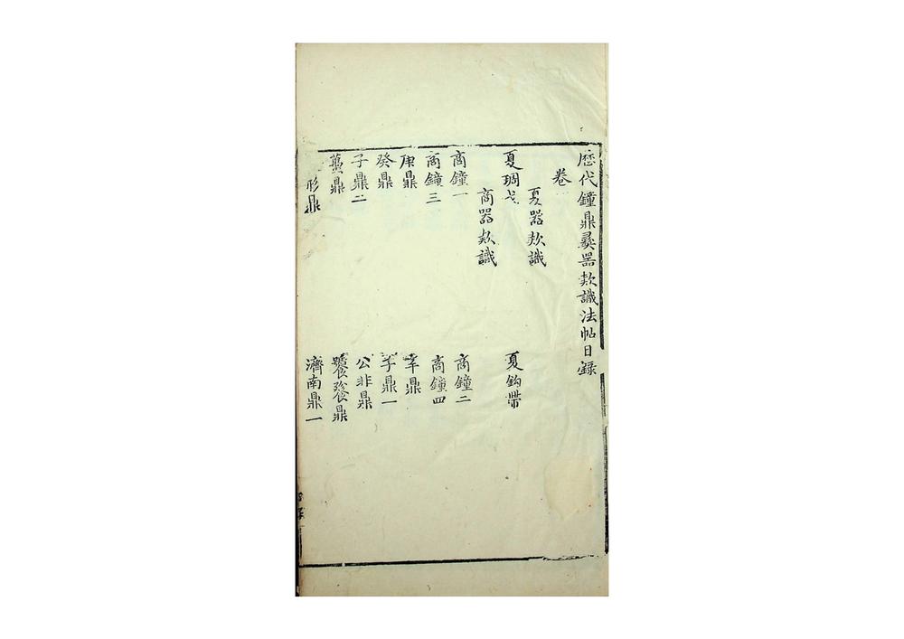 历代钟鼎彝器款识法帖二十卷（清嘉庆二年 刻本）__