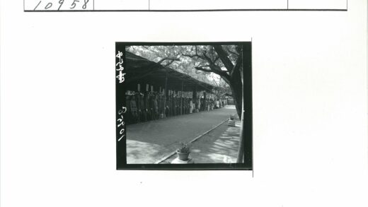 士兵与平民树荫下排队.jpg