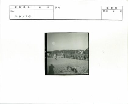 士兵列队持旗沙地训练.jpg