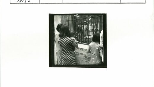 妇女与孩子参观动物园笼中动物.jpg