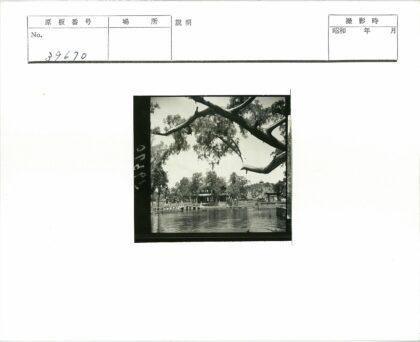 宁静湖畔木桥与古建筑.jpg