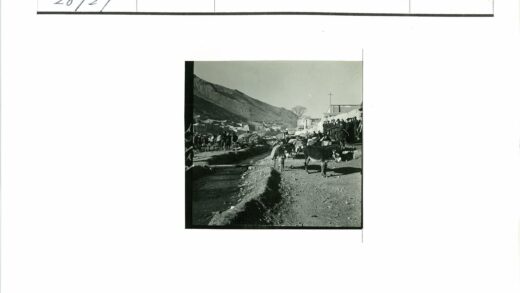 山间溪流市场人驴繁忙景象.jpg