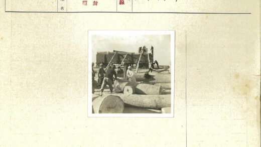 工人搬运加工大型原木现场.jpg