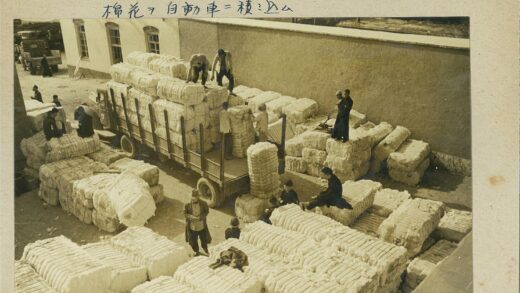 工人装卸棉花卡车实景.jpg