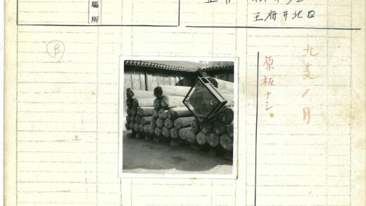 户外原木上的镶框画与木建筑.jpg